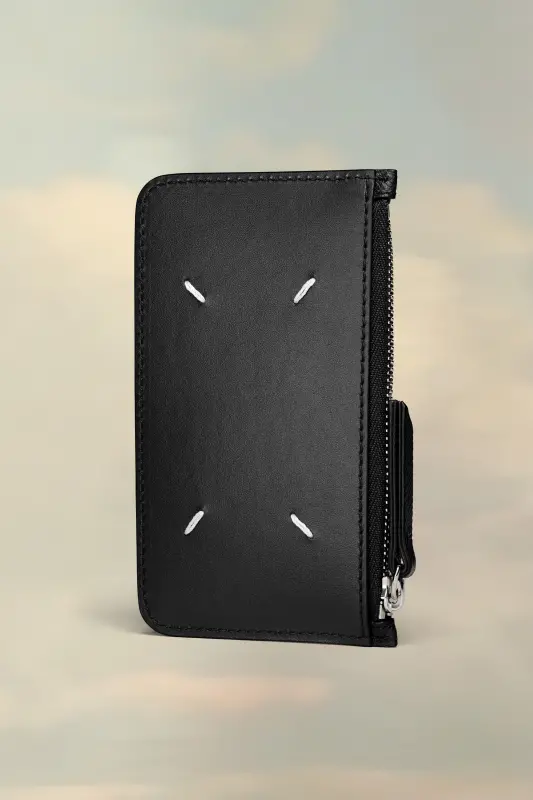 Maison Margiela Black Leather Wallet and Cardholder Black online