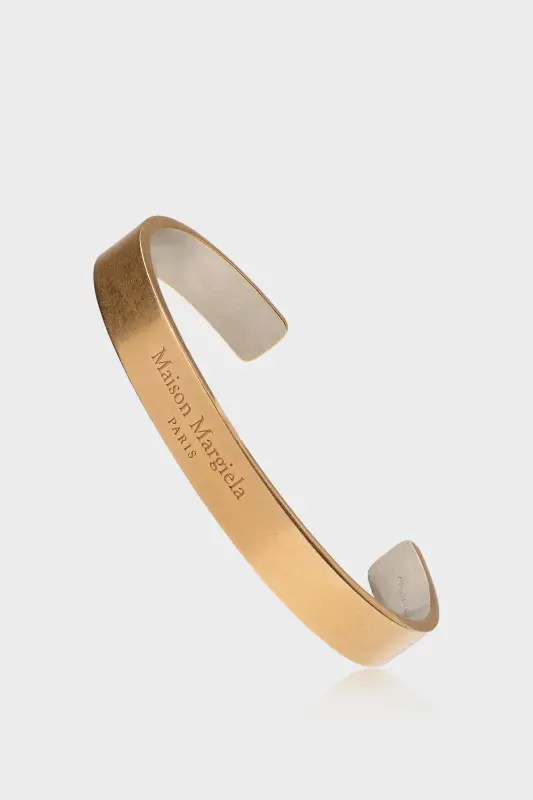 Maison Margiela Logo Wide Cuff Bracelet Yellow online