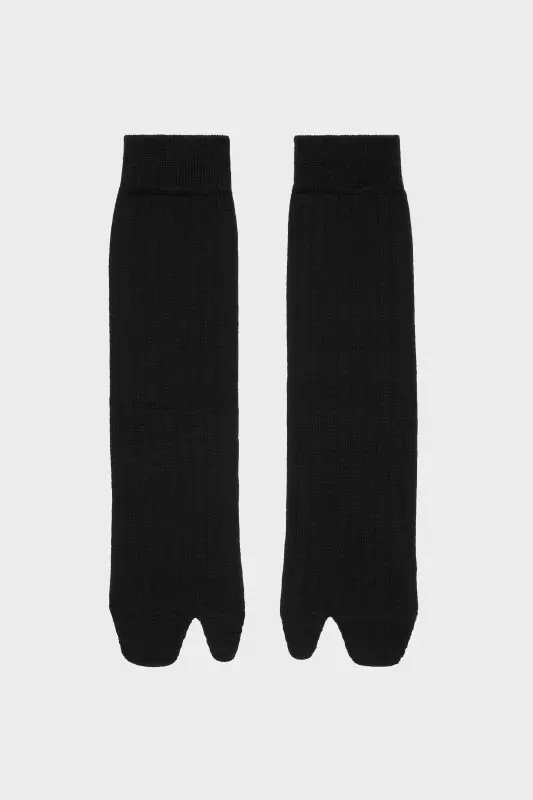 Maison Margiela Womens Black Wool Tabi Socks Black online