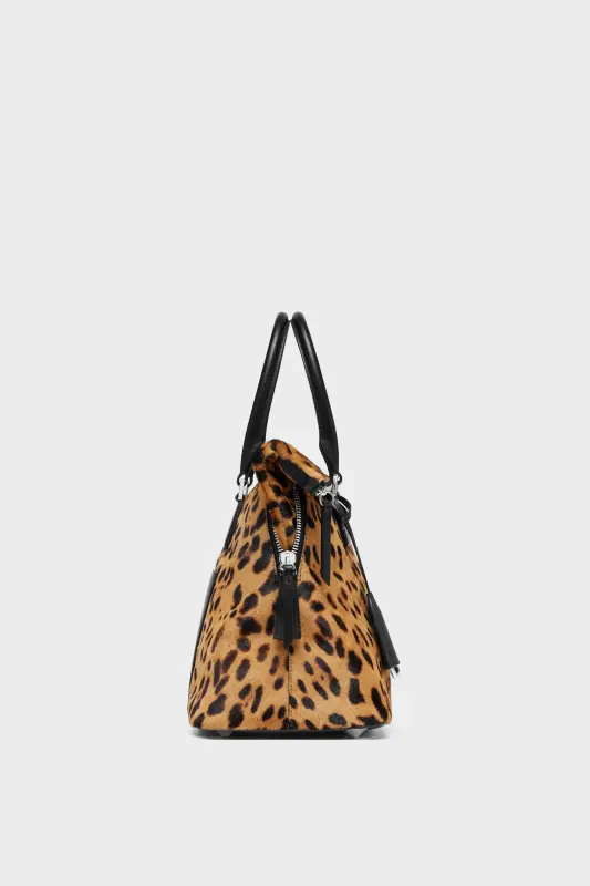 Maison Margiela Black Leather 5AC Crossbody Bag Loved To Death Medium Leopard and black online