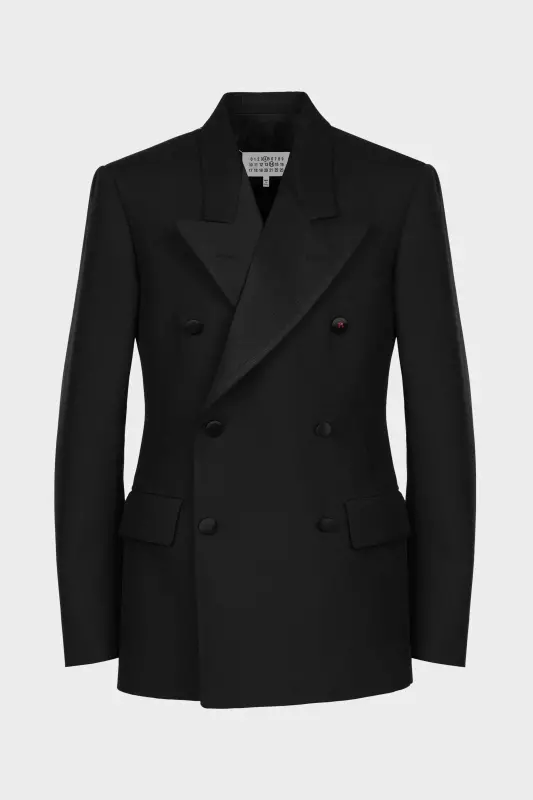 Maison Margiela Black Collared Double-breasted Blazer Black online