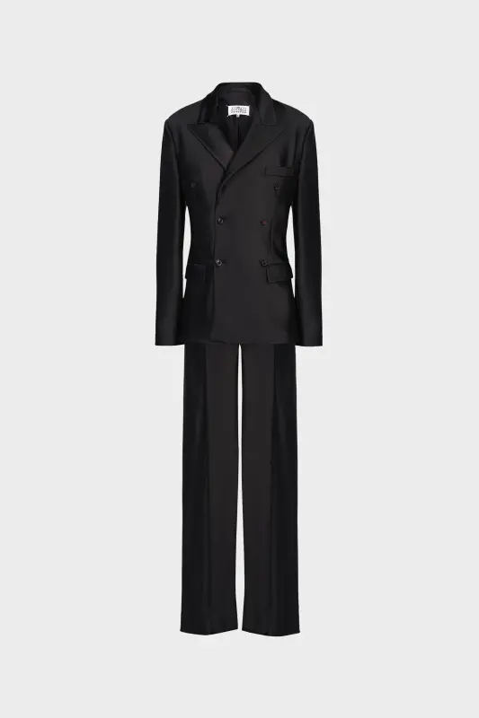 Maison Margiela Black Satin Oversized Suit Black online