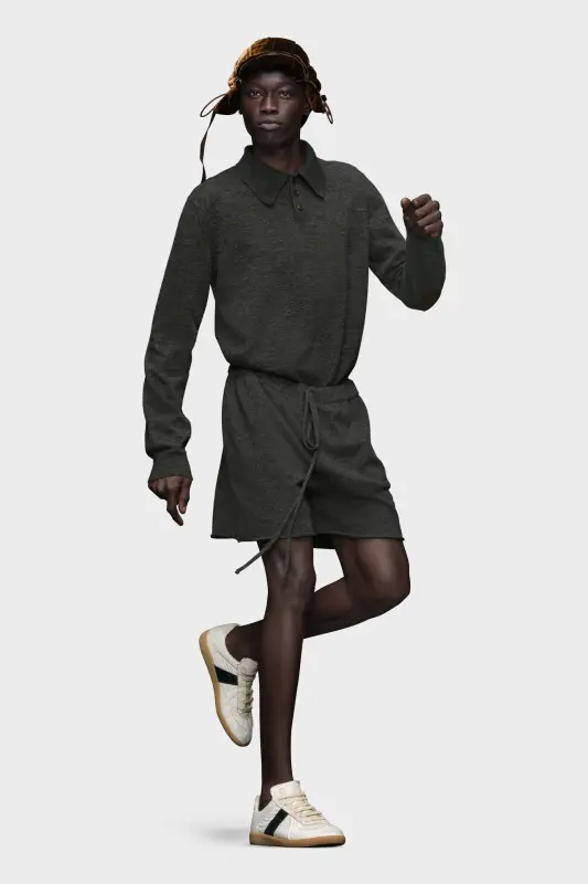 Maison Margiela Cashmere knit shorts Dark grey online