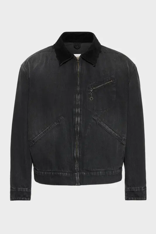 Maison Margiela Mens Black Cotton Denim Jacket Black online