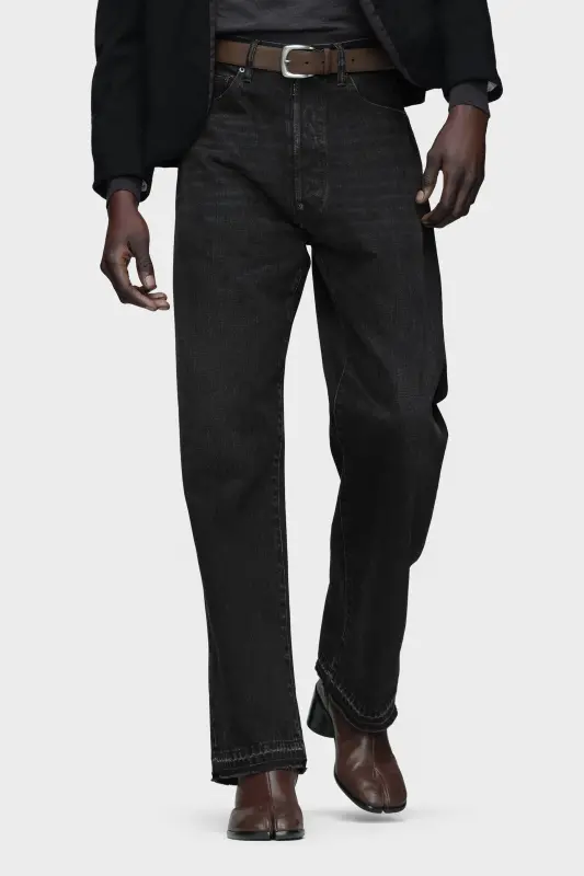 Maison Margiela Mens Black Straight-Leg Jeans Black online