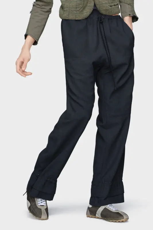 Maison Margiela Mens Blue Wool Trousers Dark blue online