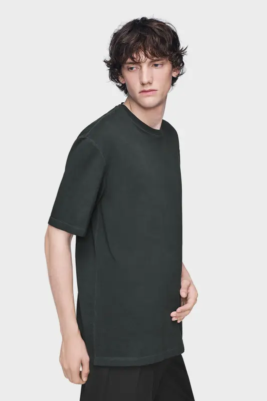 Maison Margiela Mens Gray Cotton Oversized T-Shirt Dark grey online