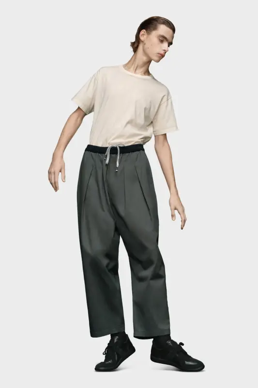 Maison Margiela Mens Gray Cotton Trousers Dark grey online