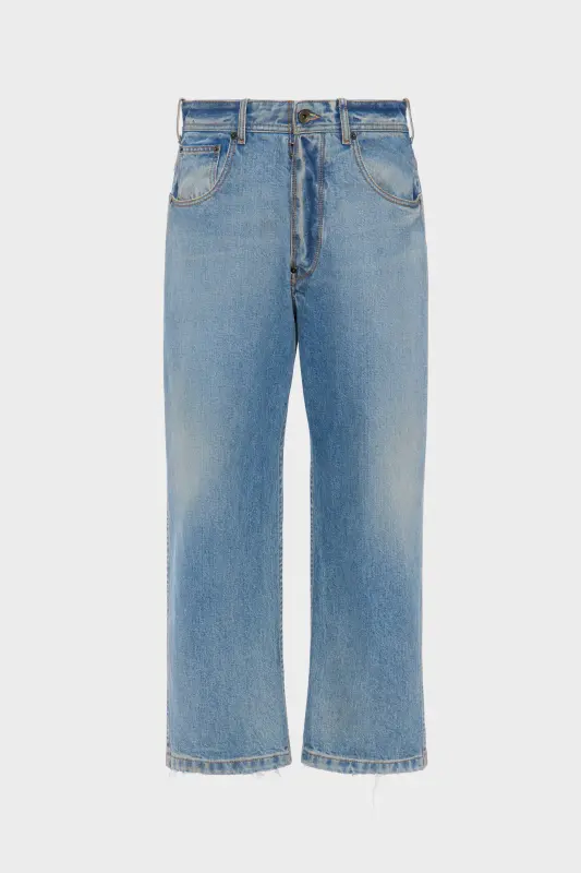 Maison Margiela Straight-leg cropped jeans Blue jeans online