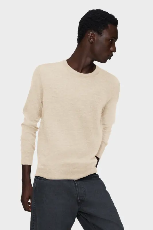 Maison Margiela Wool-blend patch sweater Pink beige online