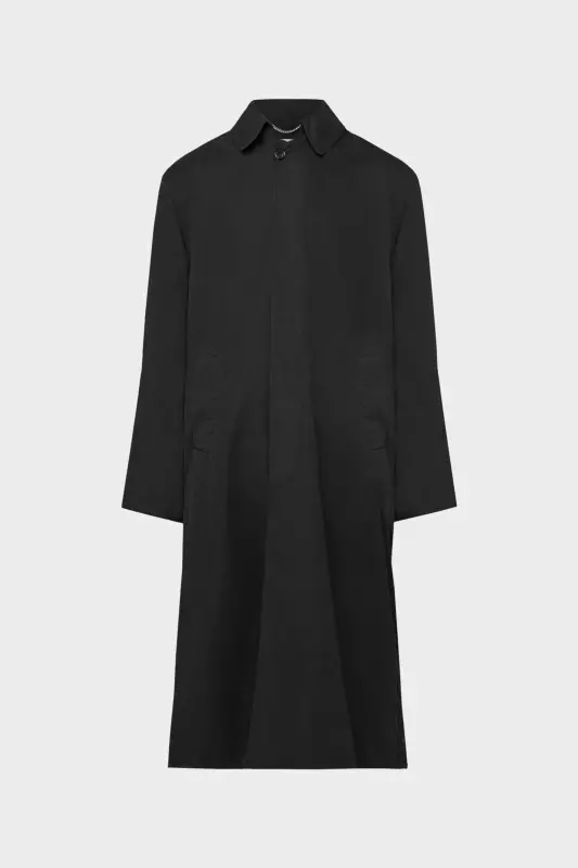 Maison Margiela Black Cotton Calf-length Trench Coat Black online
