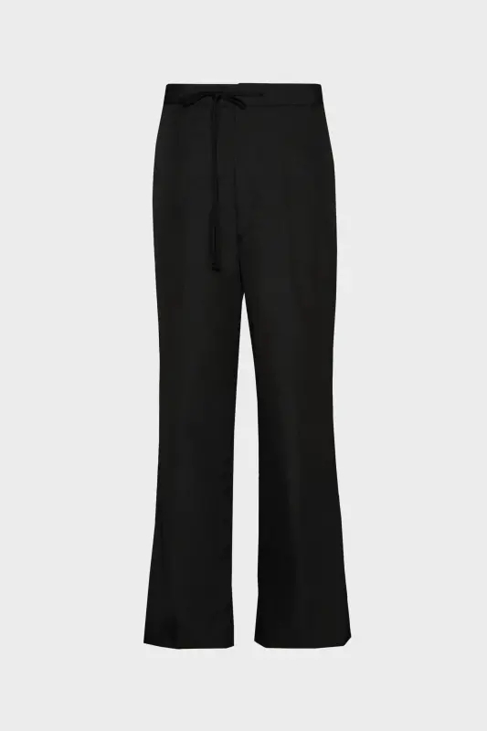 Maison Margiela Black Oversized Waist Tie Trousers Black online