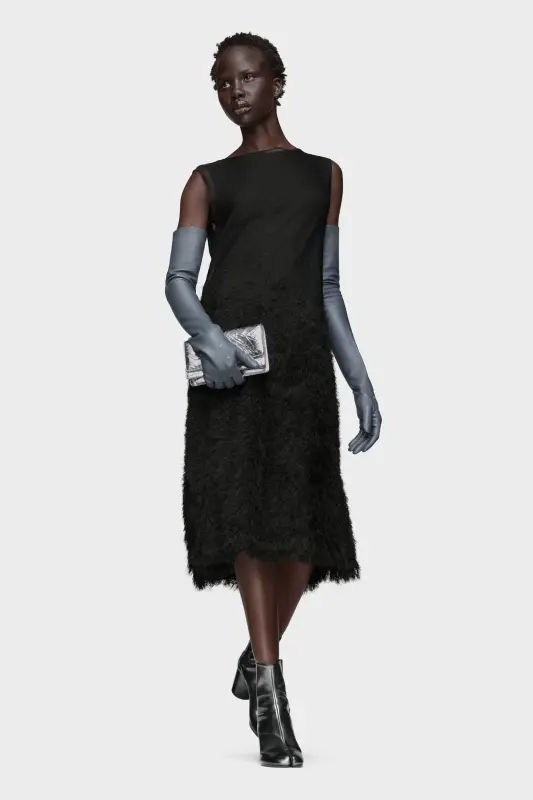 Maison Margiela Retrograde silk knit dress Black online