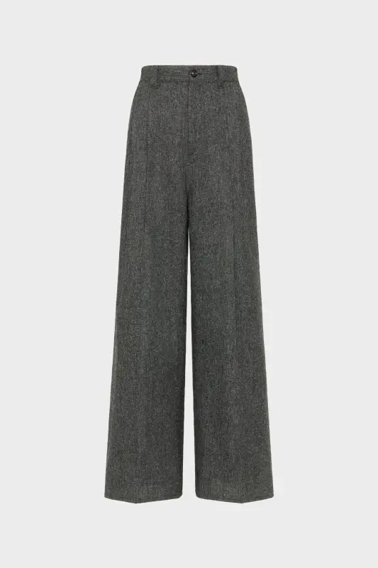 Maison Margiela Wide-leg wool trousers Dark grey online