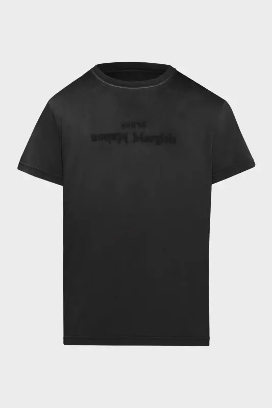 Maison Margiela Womens Black Cotton Reverse Logo T-Shirt Black online