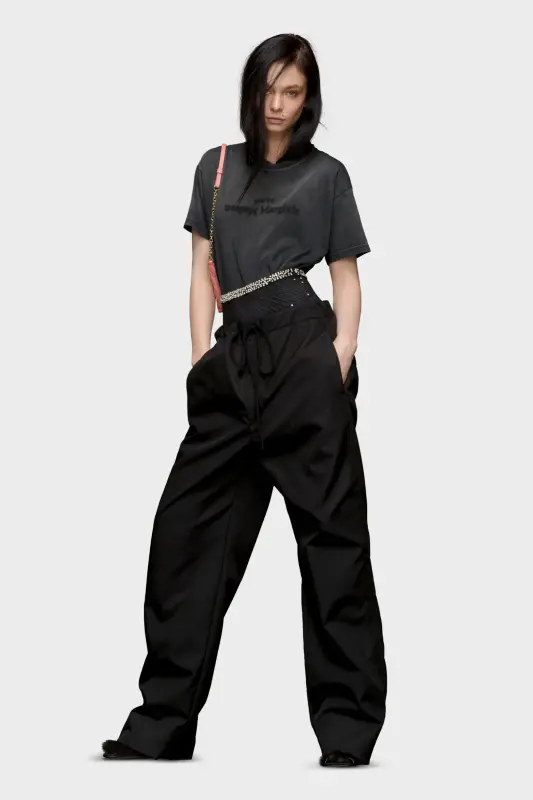 Maison Margiela Womens Black Cotton Reverse Logo T-Shirt Black online