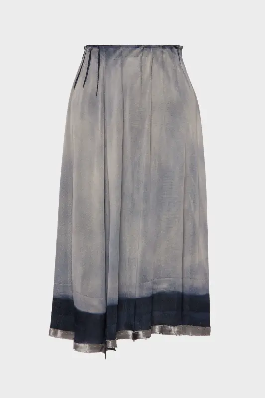 Maison Margiela Womens Blue Viscose Sun-Faded Midi Skirt Navy Blue online
