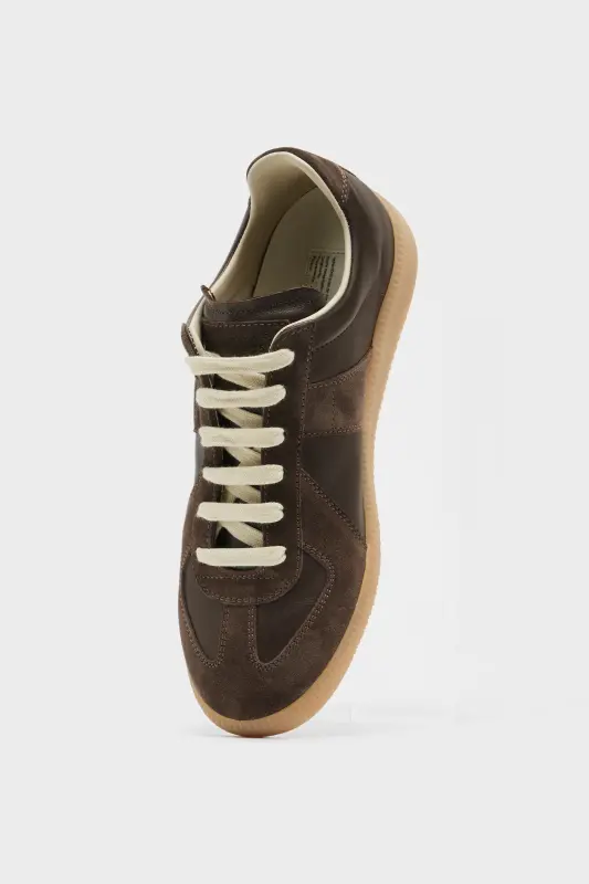 Maison Margiela Mens Brown Nappa Leather Replica Sneakers Beige online